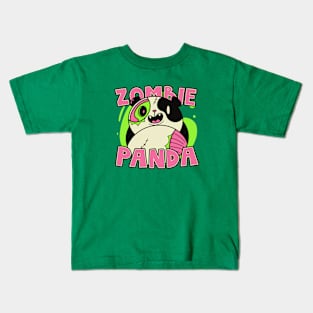 Cute Zombie Panda // Funny Halloween Zombie Animals Kids T-Shirt